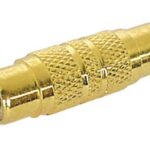 FEMALE RCA PLUG TO FEMALE RCA PLUG GOLD