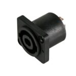 PROFESSIONAL FEMALE LOUDSPEAKER CONNECTOR - RECTANGULAR - FOR CHASSIS