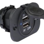 FLUSH MOUNT USB SOCKET (12-24 VDC IN, 5 V OUT)