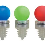3 LED LIGHT BOTTLE STOPPERS - BLUE-GREEN-RED