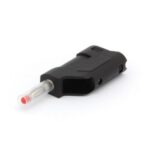 SET OF 4 PROTECTED PLUGS MALE BLACK. STACKABLE