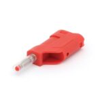 SET OF 4 PROTECTED BANANA PLUGS MALE RED. STACKABLE
