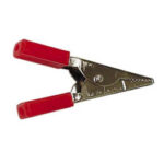 ALLIGATOR CLIP WITH RED BOOT. 50mm