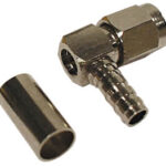 SMA MALE 90deg . CRIMP TYPE. SOLDER CONNECTION . RG58