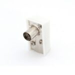 TV PLUG 90° FEMALE, WHITE, 9.5mm/2.3mm