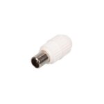 TV PLUG MALE. WHITE. 9.5mm/2.3mm