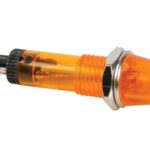 ROUND 8mm PANEL CONTROL LAMP 12V AMBER