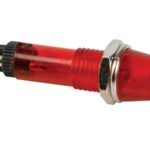 ROUND 8mm PANEL CONTROL LAMP 12V RED