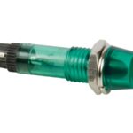 ROUND 8mm PANEL CONTROL LAMP 12V GREEN