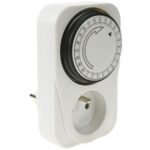 Χρονοδιακόπτης 24 ωρών, 230V, 16A, 3680W,  Λευκός  /  24H TIMER   FOR OUTDOOR USE    GERMAN SOCKET
