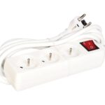 3-WAY SOCKET-OUTLET WITH SWITCH - 3 m CABLE