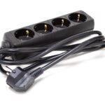 4-WAY SOCKET-OUTLET BLACK