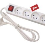4-WAY SOCKET-OUTLET WITH SWITCH - 3 m CABLE