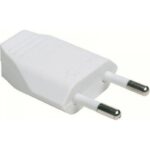 AC FLAT PLUG MALE WHITE