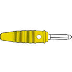 MULTIPLE SPRING WIRE PLUG. YELLOW. 4mm. SOLDER CONNECTION - BULA30K