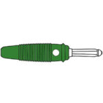 MULTIPLE SPRING WIRE PLUG. GREEN. 4mm. SOLDER CONNECTION - BULA30K