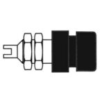 INSULATED SOCKET. BLACK. 4mm - BIL20