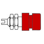 INSULATED SOCKET. RED. 4mm - BIL20