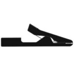 INSULATED CROCODILE CLIP. BLACK. FEMALE SOCKET 2mm - MA1