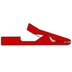 INSULATED CROCODILE CLIP. RED. FEMALE SOCKET 2mm - MA1