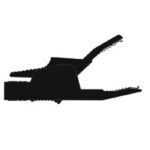 CONTACT PROTECTED WIDE OPENING CLIP. BLACK. FEMALE SOCKET 4mm - AK2B2540