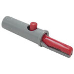 INSULATED CROCODILE CLIP. RED. FEMALE SOCKET 4mm - AK10