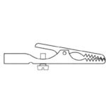 STEEL CROCODILE CLIP. FEMALE SOCKET 4mm - AGS 20