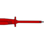 TEST PROBE WITH SPRING WIRE TIP. FEMALE SOCKET 4mm. RED - PRUF2610FT