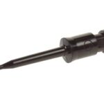 MINIATURE CLAMP-TYPE TEST PROBE WITH SOLDER CONNECTION (KLEPS2) - BLACK