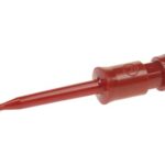 MINIATURE CLAMP-TYPE TEST PROBE WITH SOLDER CONNECTION (KLEPS2) - RED