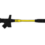 SAFETY TEST PROBE WITH SPLIT TEST CLAMP. BLACK. FEMALE SOCKET 4mm - KLEPS2700 (IEC1010)