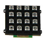 KEYBOARD 16 KEYS - BLACK WITH METAL KEYS - MATRIX OUTPUT