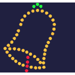 ANIMATED BELL WITH 83 LEDS