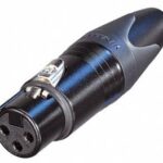 NEUTRIK - XLR CABLE CONNECTOR. 3-PIN FEMALE. SILVER PLATED. BLACK