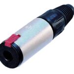 JACK PLUG CONNECTOR, 3-PIN FEMALE, SILVER PLATED, NICKEL