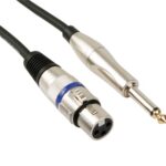 PROFESSIONAL XLR CABLE, XLR FEMALE TO 6.35mm MONO JACK (6m)