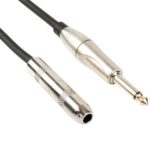 PROFESSIONAL AUDIO CABLE, 6.35mm MALE MONO JACK TO 6.35mm FEMALE MONO JACK (5m)