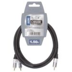 RCA AUDIO CABLE 2 x RCA MALE TO 2 x RCA MALE + EARTHING CABLE GOLD-PLATED 1.5m