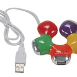 USB 2.0 HUB / 4 PORTS - MULTICOLOUR DESIGN