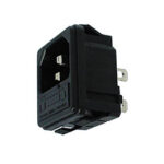 POWER SOCKET CHASSIS CLIP MALE WITH FUSE 6A