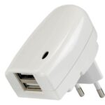 CHARGER WITH DUAL USB OUTPUT - 5V-2A. 10W