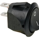 BLACK ROCKER SWITCH BUTTON 1P SPST OFF-ON