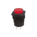 PUSH BUT illum LED ROUND RED 1P SPST OFF-ON 3A/125VAC 1.5A/250VAC