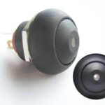 MINI PUSH BUTTON WITH WHITE LED 1P SPST OFF-(ON)