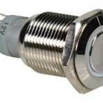 ROUND METAL SWITCH SPDT 1NO 1NC - WHITE RING