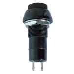 R18-25B PUSH SWITCH 1P OFF-(ON) BLACK 1A/125V