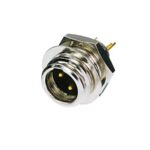 REAN - TINY 3-POLE MALE NICKEL HOUSING / GOLD PLATED MINI XLR