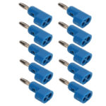 4mm PLUG MALE BLUE. SCREW CONNECTION. STACKABLE