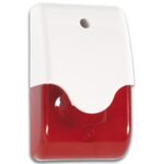 SIREN (110dB) + STROBE - Red LENS + LED signaling