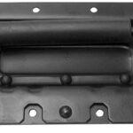 SPEAKER HANDLE WITH SPRING. BLACK METAL. 161 x 107mm